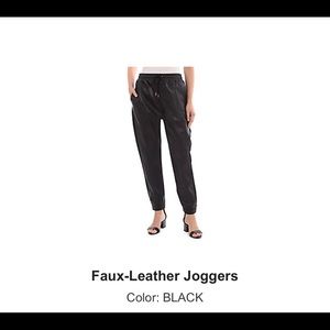 NWT Bagatelle faux leather joggers